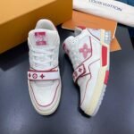 LV Trainer Velcro Strap Monogram 'Red White' - Image 5