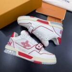 LV Trainer Velcro Strap Monogram 'Red White' - Image 7