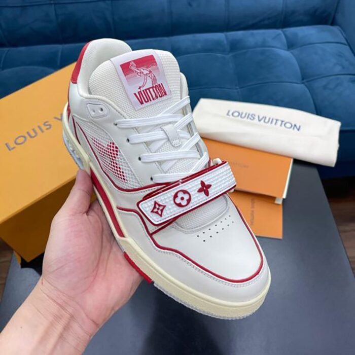 LV Trainer Velcro Strap Monogram 'Red White' - Image 2