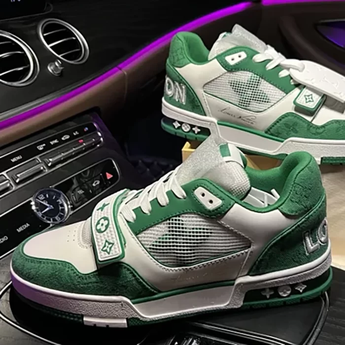 LV Trainer Velcro Strap Monogram 'Green' - Image 5