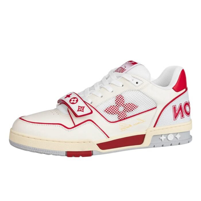 LV Trainer Velcro Strap Monogram 'Red White' - Image 1