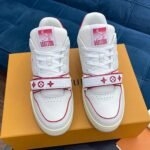 LV Trainer Velcro Strap Monogram 'Red White' - Image 8