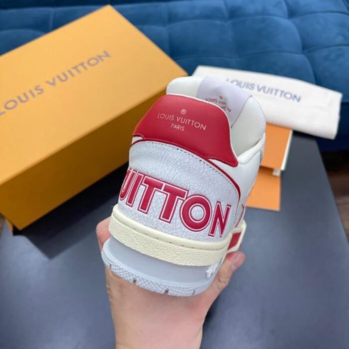 LV Trainer Velcro Strap Monogram 'Red White' - Image 6