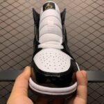 Air Jordan 1 Mid Patent 'Black Gold' - Image 6