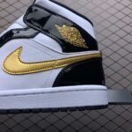 Air Jordan 1 Mid Patent 'Black Gold' - Image 5