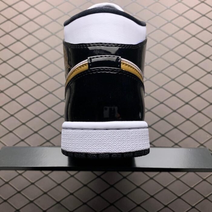 Air Jordan 1 Mid Patent 'Black Gold' - Image 7
