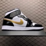 Air Jordan 1 Mid Patent 'Black Gold' - Image 3