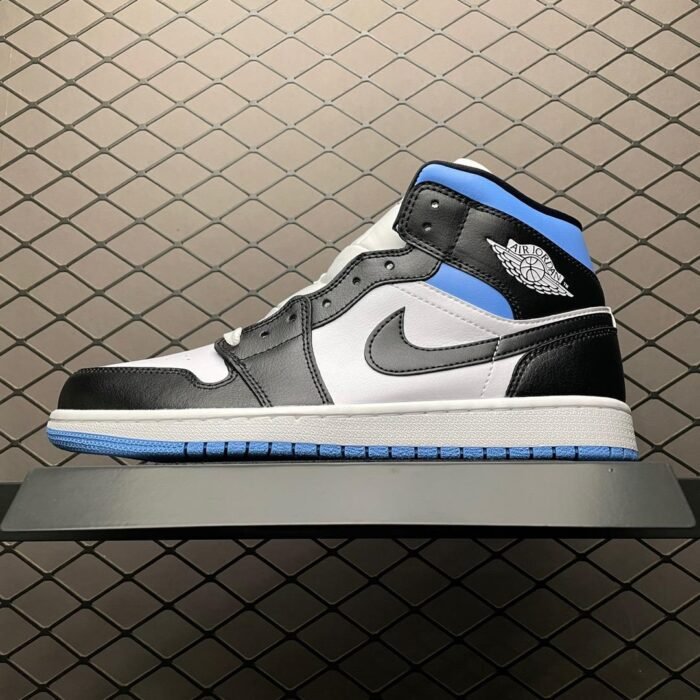 Wmns Air Jordan 1 Mid 'University Black White' - Image 2