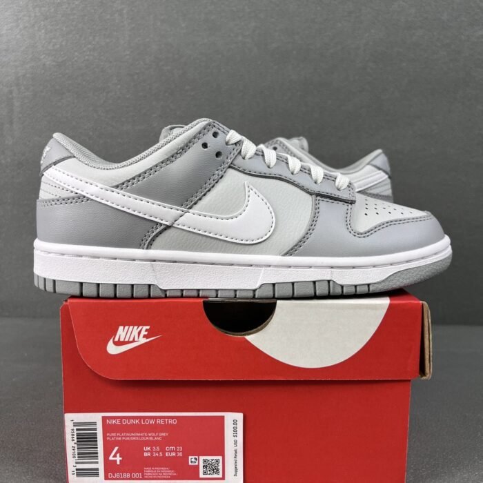Nike Dunk Low 'Pure Platinum Wolf Grey' - Image 2