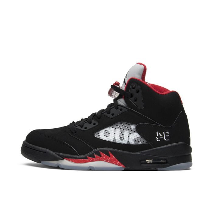 Supreme x Air Jordan 5 Retro 'Black' - Image 1