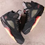 Supreme x Air Jordan 5 Retro 'Black' - Image 4