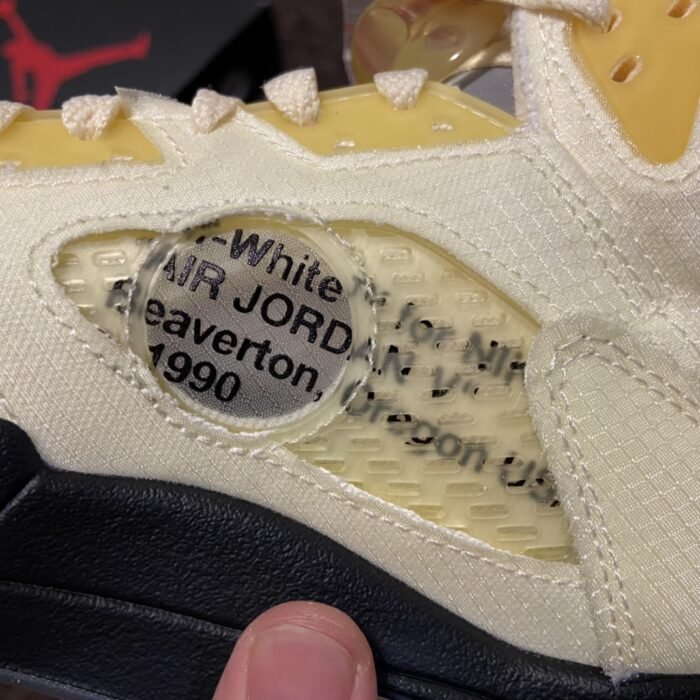 Off-White x Air Jordan 5 SP 'Sail' - Image 10