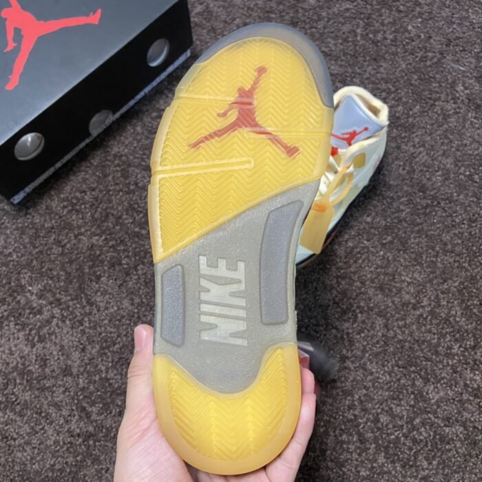 Off-White x Air Jordan 5 SP 'Sail' - Image 9